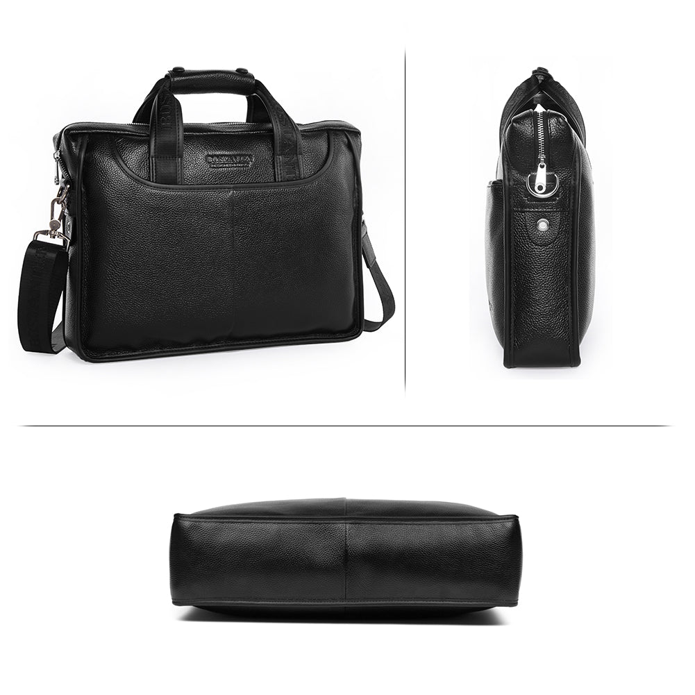 BOSTANTEN Leather Briefcase Handbag Messenger Business Bags for Men - BOSTANTEN