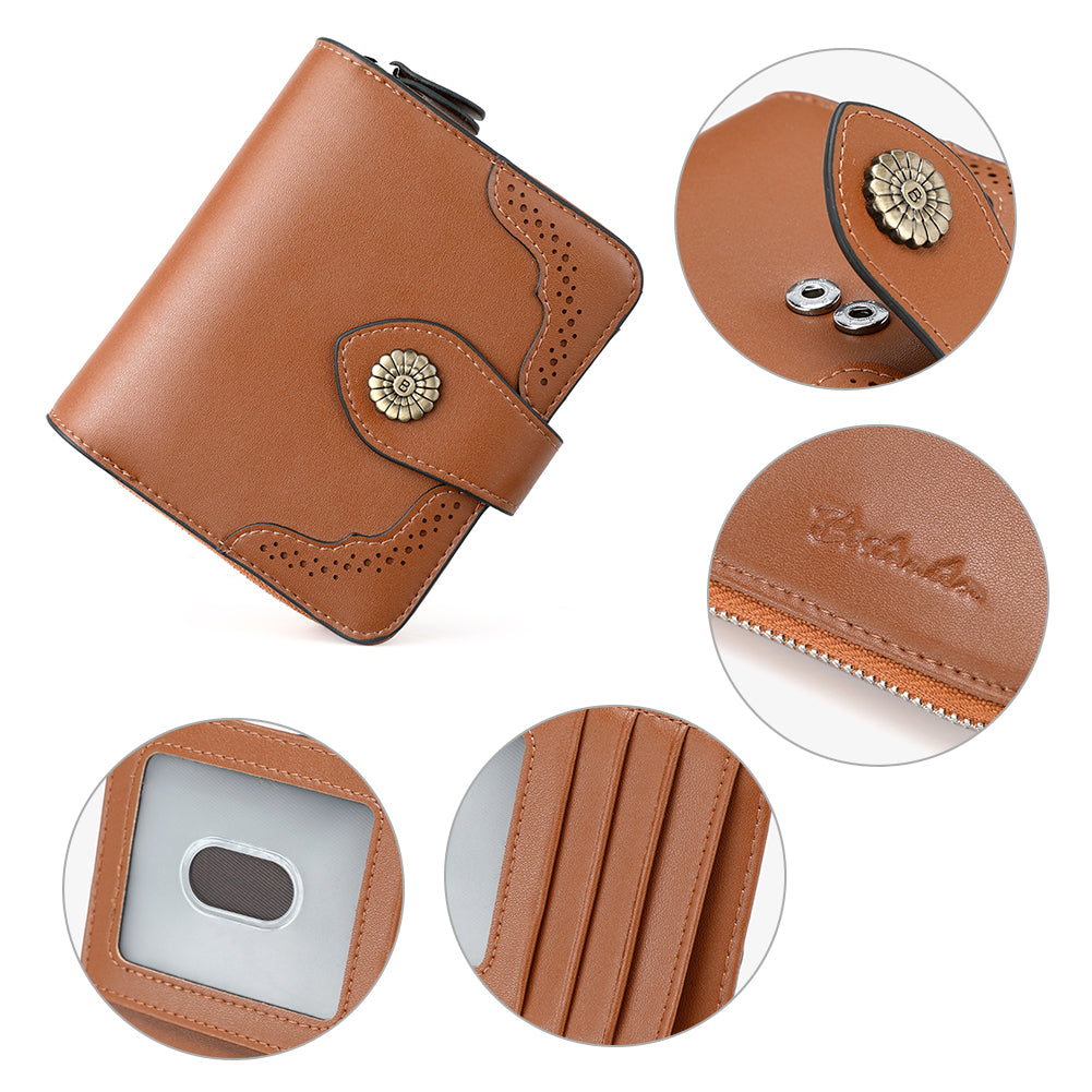 Rozenn  Full Grain Leather Money Clip Wallet —— Small Bifold - BOSTANTEN
