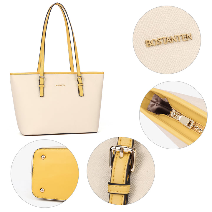 BOSTANTEN Women Handbag Genuine Leather Tote Bag Shoulder Purses - BOSTANTEN