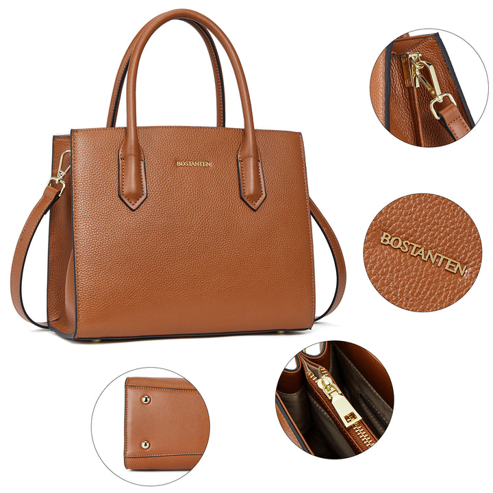 Machk Genuine Leather Tote Bag  — Handle Shoulder - BOSTANTEN