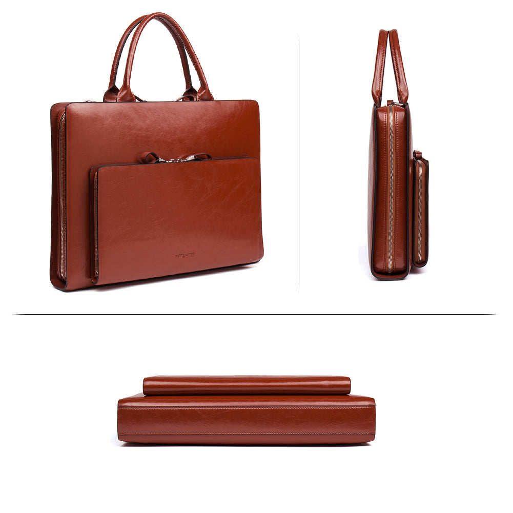 Carol Womens Leather Briefcase —  Capable - BOSTANTEN