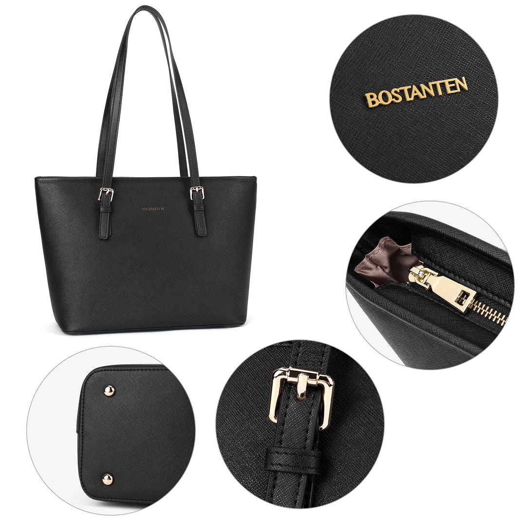 BOSTANTEN Women Handbag Genuine Leather Tote Bag Shoulder Purses - BOSTANTEN
