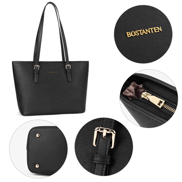 BOSTANTEN Women Handbag Genuine Leather Tote Bag Shoulder Purses - BOSTANTEN