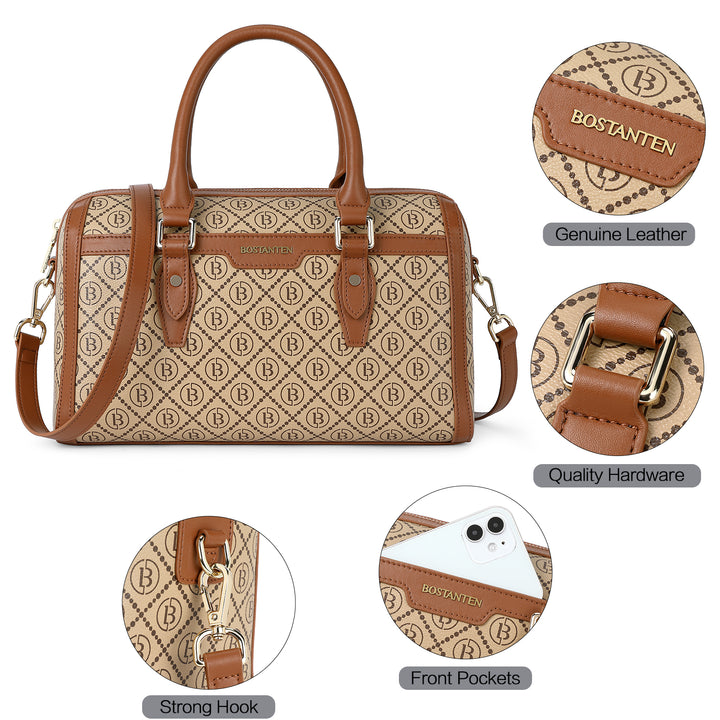 BOSTANTEN Womens Handbags Genuine Leather Designer Tote Bag Ladies Top Handle Crossbody Purse - BOSTANTEN