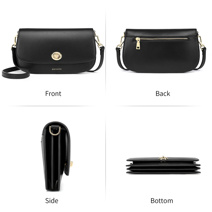 BOSTANTEN Small Crossbody Bag for Women Leather Top-handle Handbag Designer Shouldr Purse - BOSTANTEN