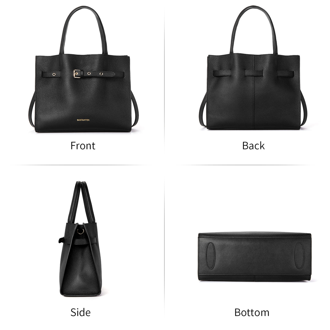 BOSTANTEN Women Handbags Purses Leather Tote Bags Designer Fashion Top Handle Crossbody Bags with Zipper Pouch - BOSTANTEN