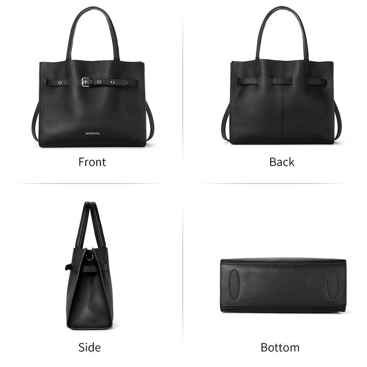 BOSTANTEN Women Handbags Purses Leather Tote Bags Designer Fashion Top Handle Crossbody Bags with Zipper Pouch - BOSTANTEN
