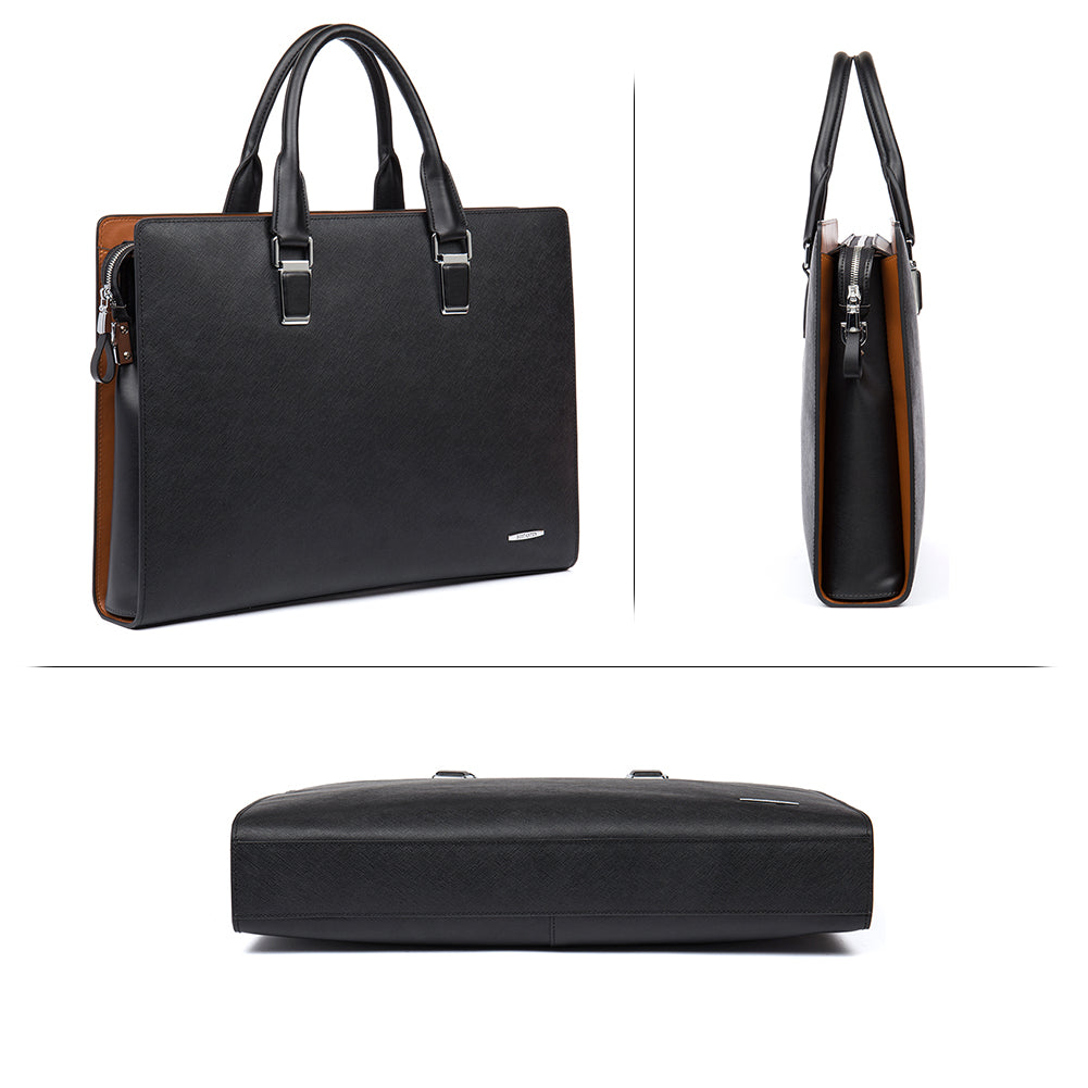 Machk Womens Leather Laptop Briefcase  — Male and Female - BOSTANTEN