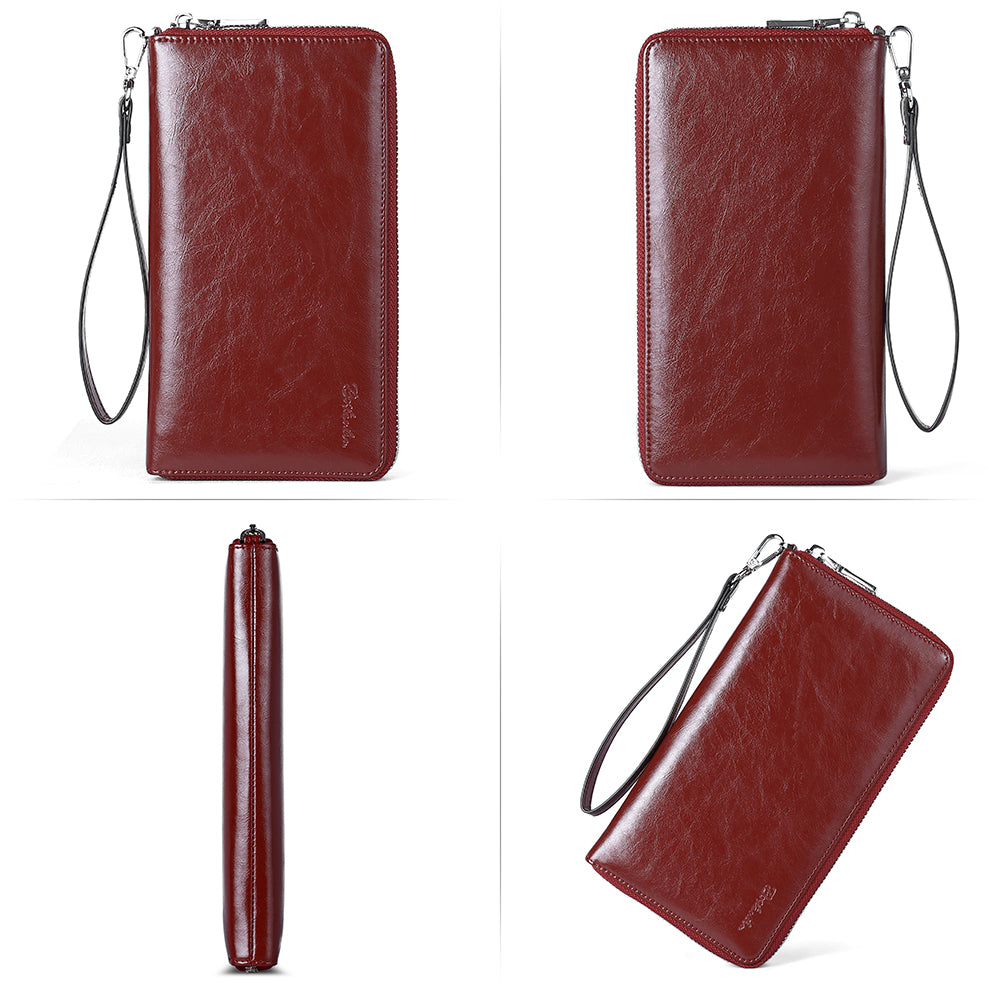 Rozenn Wallets with Wristlet Clutch