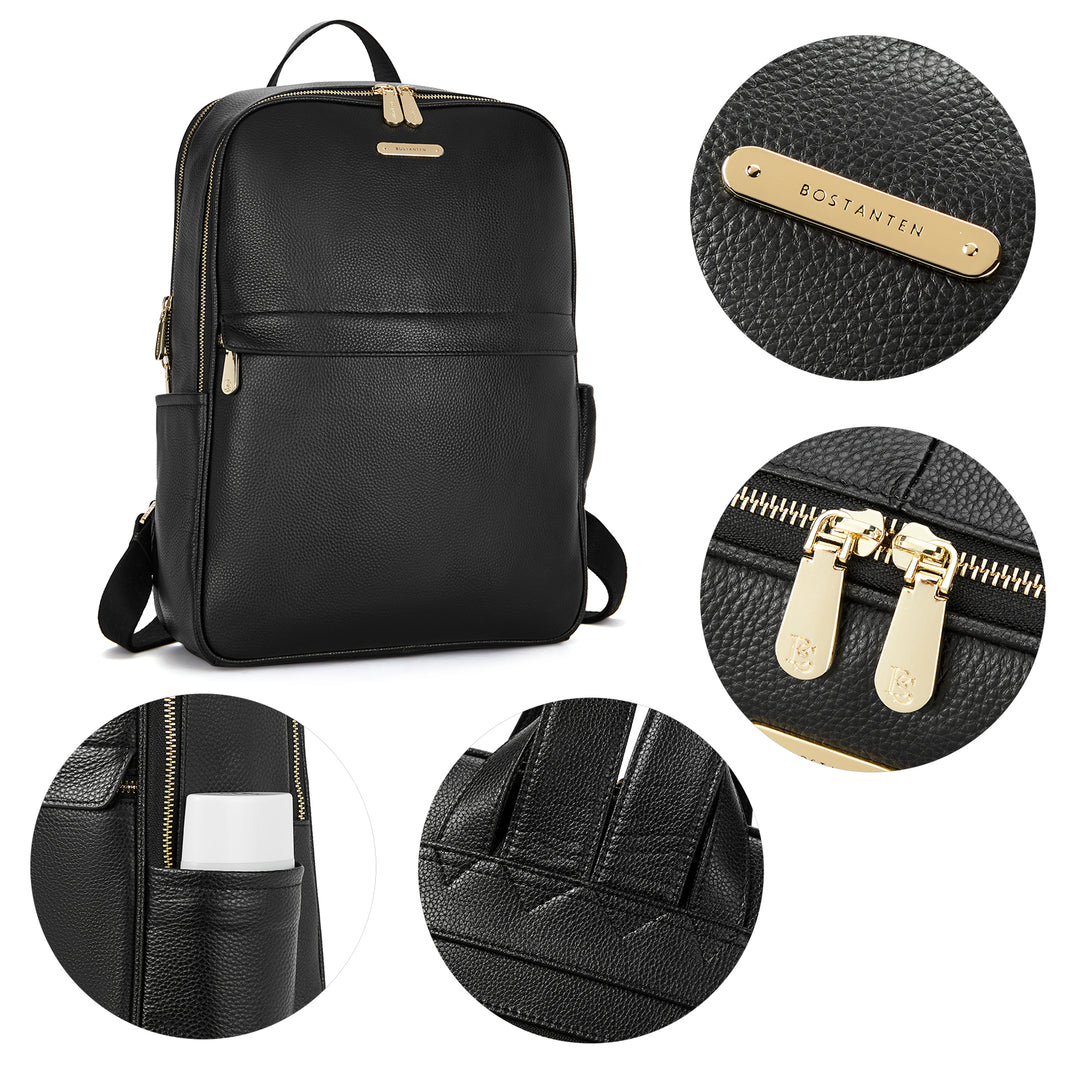Nombongo Leather 15.6 Inch Laptop Daypack Backpack for Women