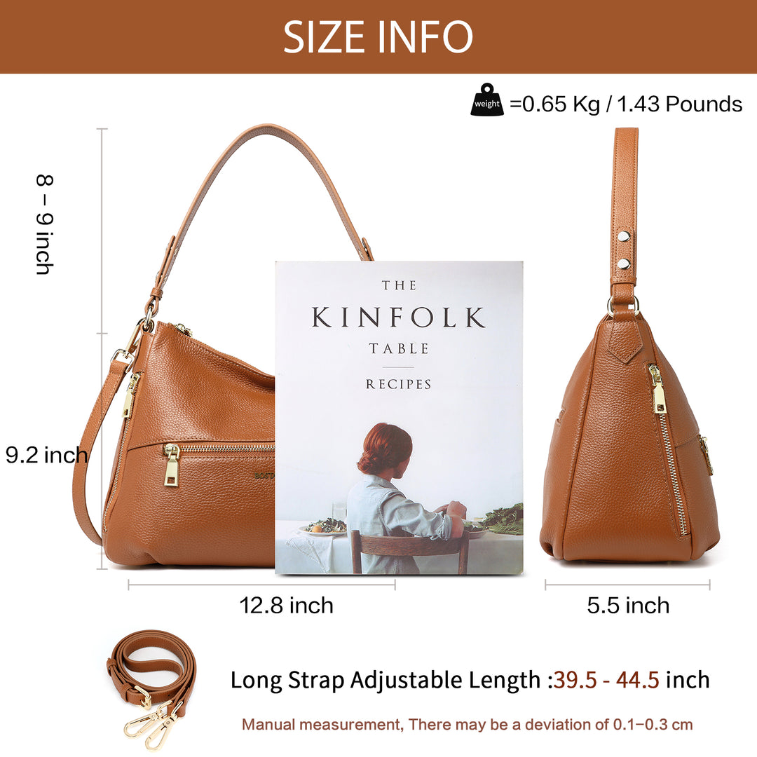 BOSTANTEN Women Handbags Leather Concealed Carry Purses And Handbags for Women Handgun Crossbody Hobo Bags - BOSTANTEN