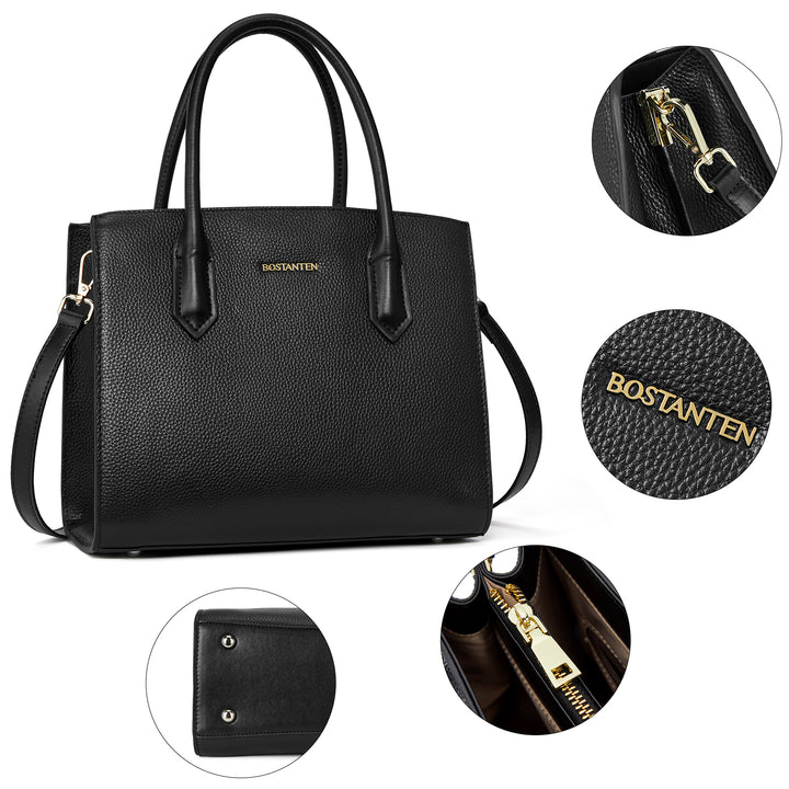 Machk Genuine Leather Tote Bag  — Handle Shoulder - BOSTANTEN