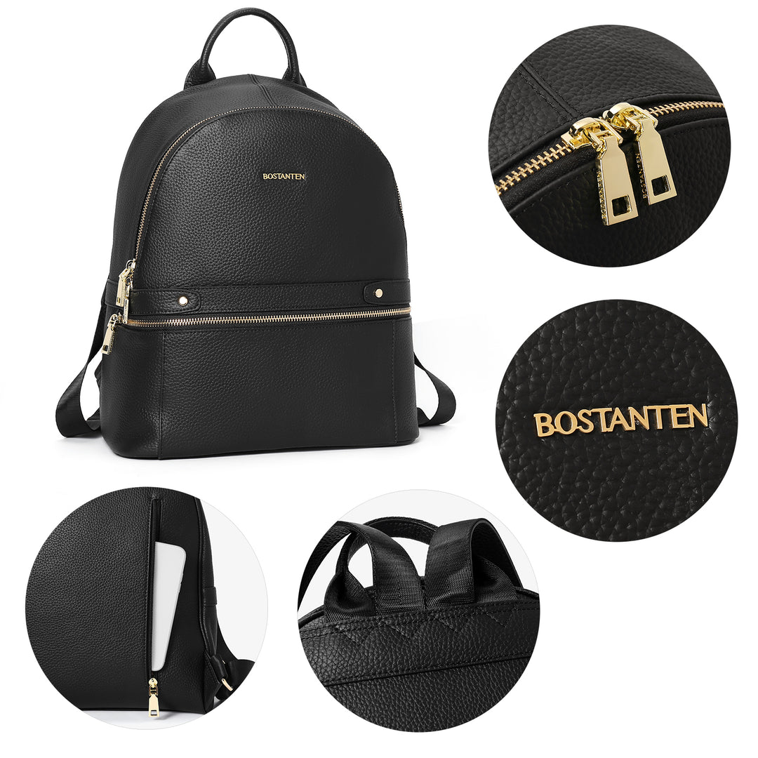 Nombongo Genuine Leather Backpack —College - BOSTANTEN