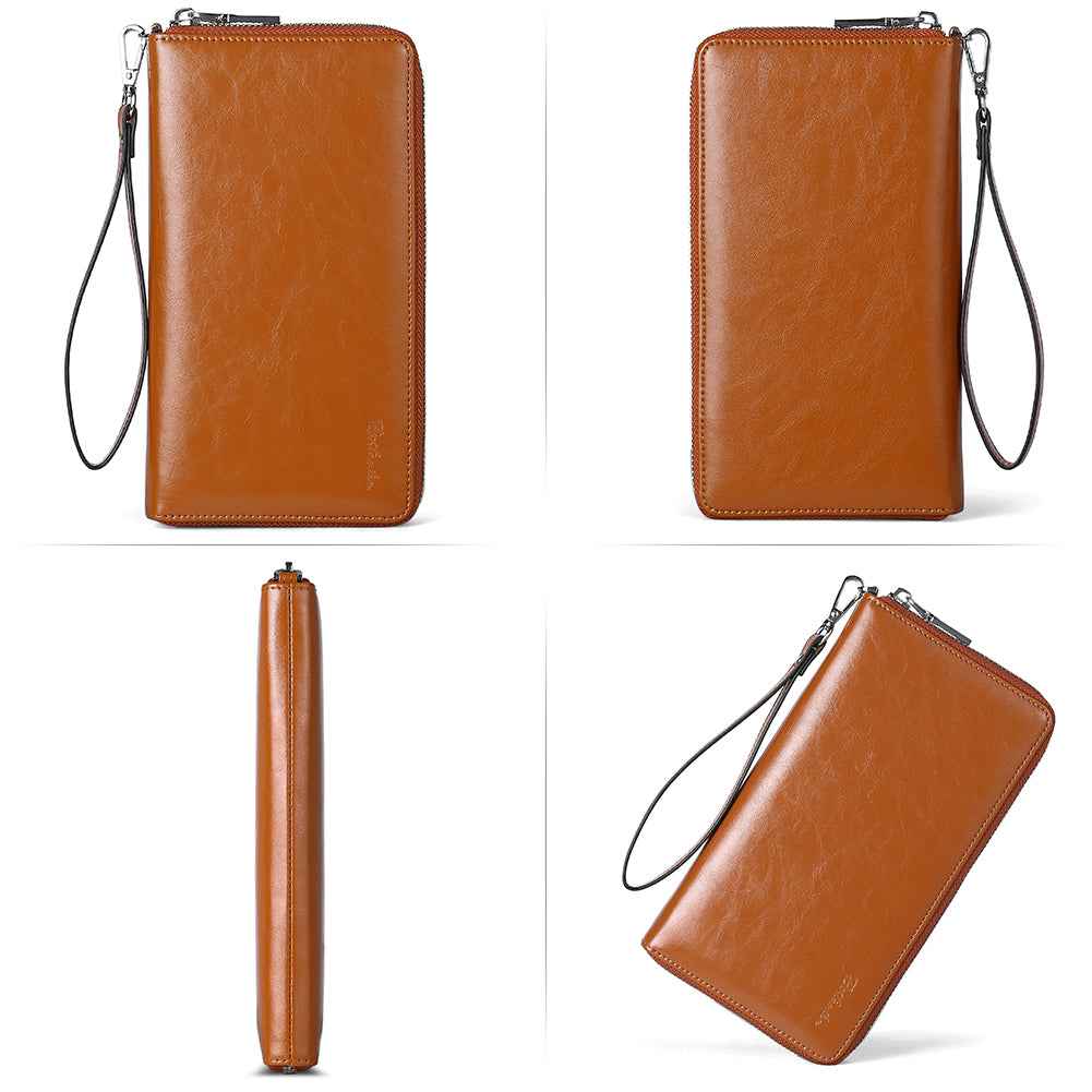 Rozenn Wallets with Wristlet Clutch