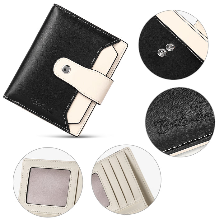 Lnna Small Wallet Zippered Checkbook Cover — ID Window - BOSTANTEN