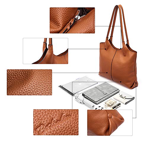 BOSTANTEN Women Handbags Designer Shoulder Tote Bag Soft Genuine Leather Top-handle Purse - BOSTANTEN
