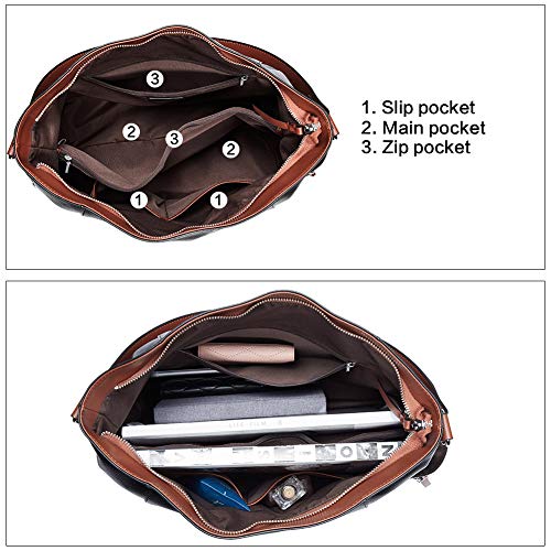 BOSTANTEN Genuine Leather Hobo Handbags Designer Shoulder Tote Purses Crossbody Large Bag for Women - BOSTANTEN