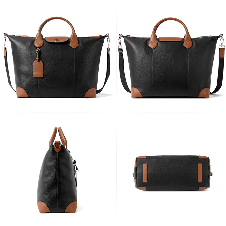 BOSTANTEN Travel Bag for Women Leather Duffle Bag Gym Sports Luggage - BOSTANTEN