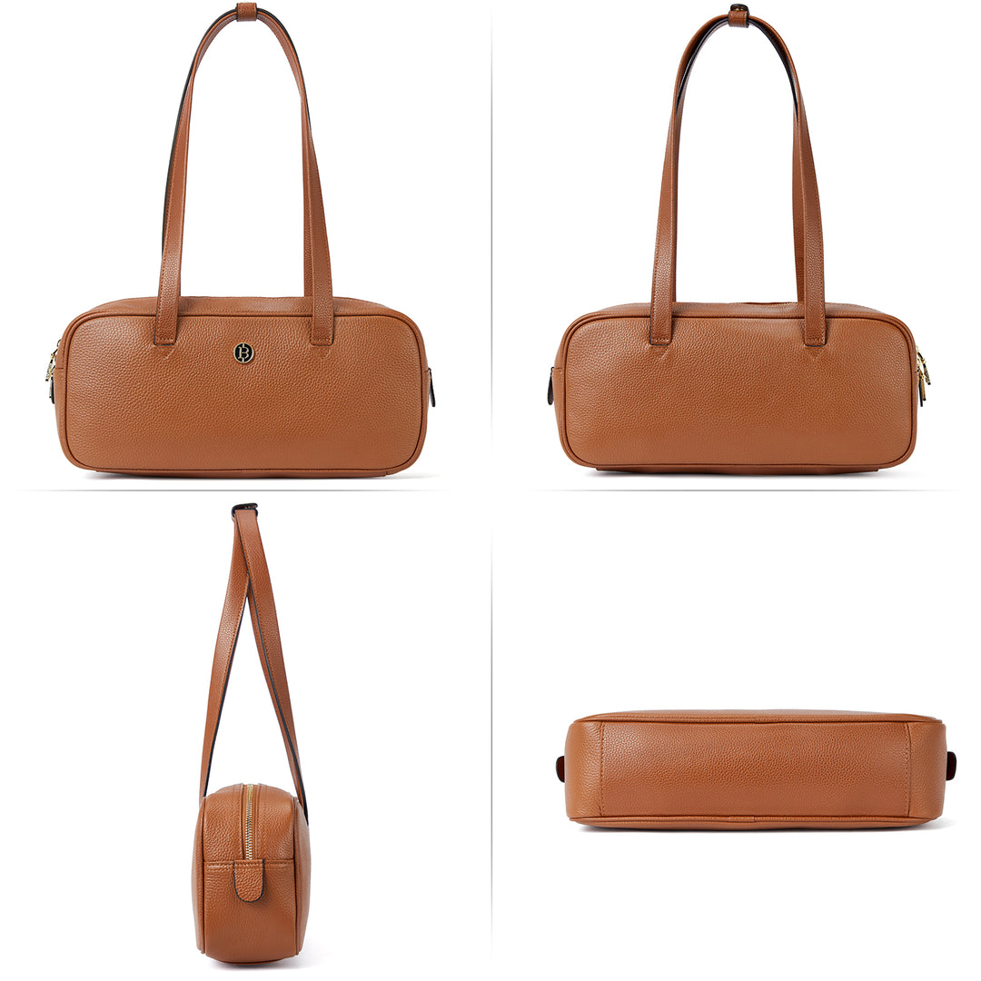 BOSTANTEN Women Satchel Handbags Designer Shoulder Bags Genuine Leather Top Handle Purses - BOSTANTEN