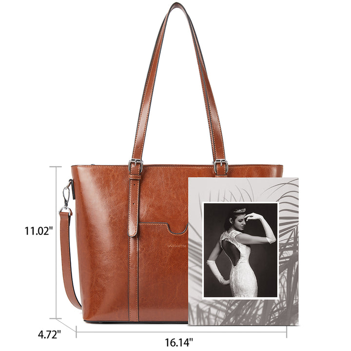 Carol  Women Briefcase  —  Vintage Tote - BOSTANTEN