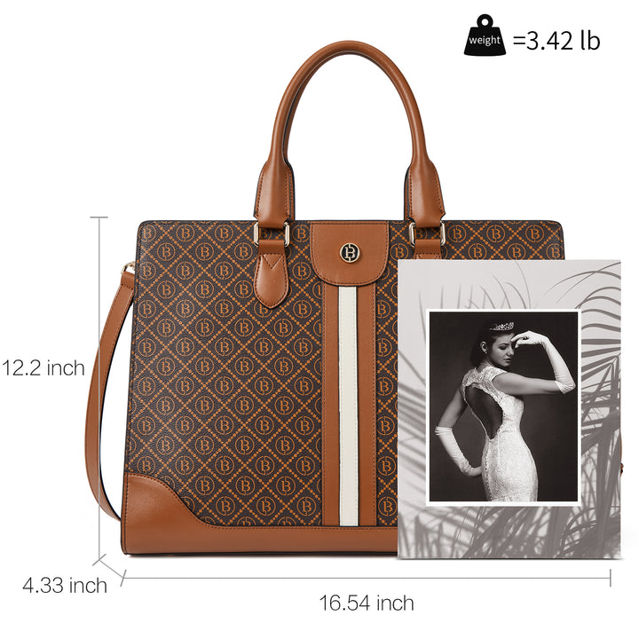 Stroud Vintage Leather Briefcase — Fashion Round - BOSTANTEN