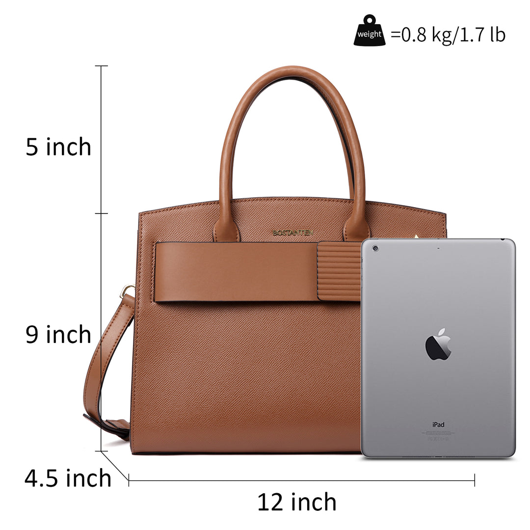 BOSTANTEN Women Handbags Leather Ladies Shoulder Bags Designer Top Handle Work Travel Satchel Tote Bag - BOSTANTEN