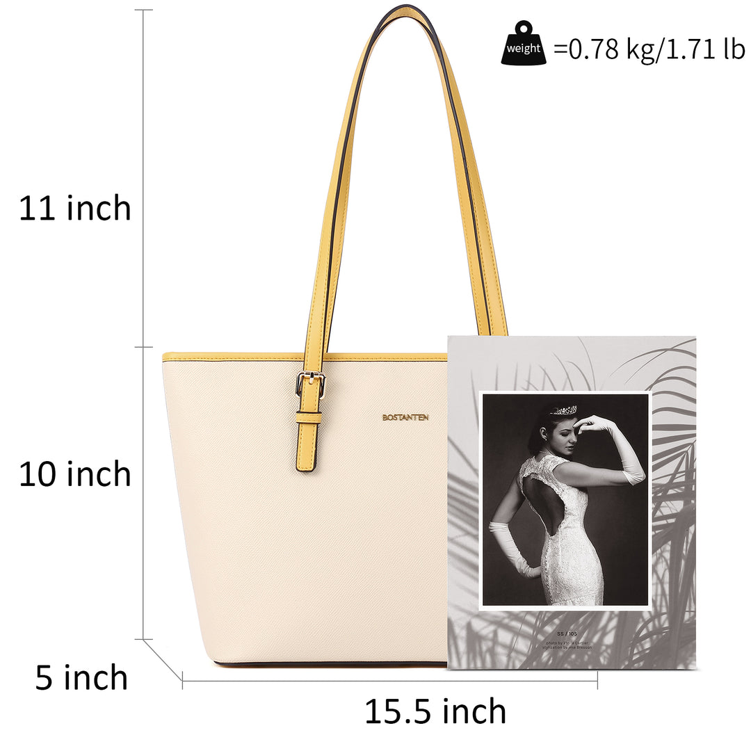 BOSTANTEN Women Handbag Genuine Leather Tote Bag Shoulder Purses - BOSTANTEN