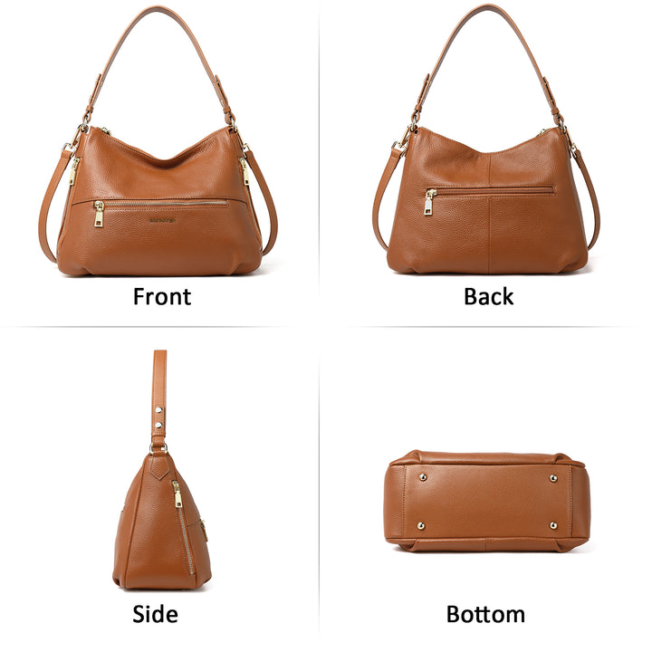 BOSTANTEN Women Handbags Leather Concealed Carry Purses And Handbags for Women Handgun Crossbody Hobo Bags - BOSTANTEN