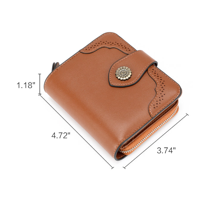 Rozenn  Full Grain Leather Money Clip Wallet —— Small Bifold - BOSTANTEN