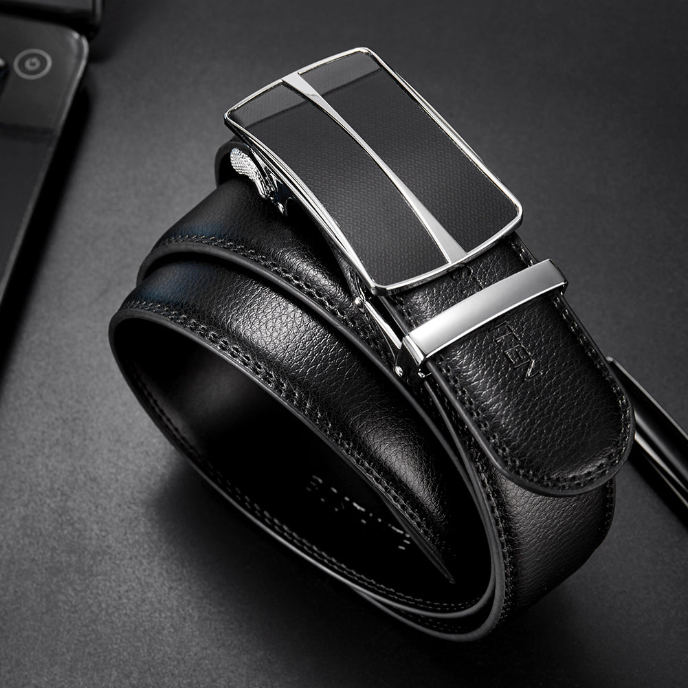BOSTANTEN Leather Ratchet Dress Belt - BOSTANTEN