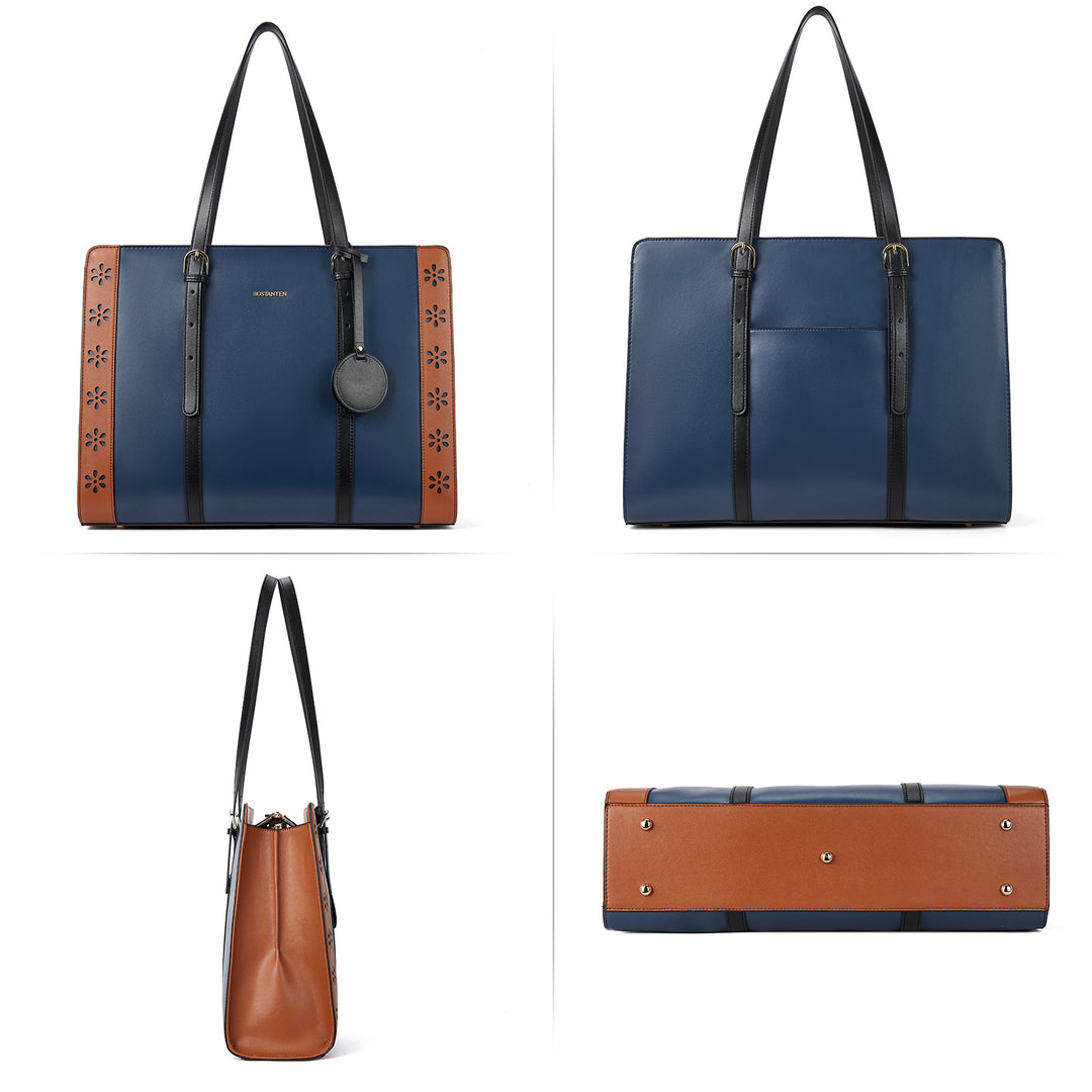 Stroud Leather Computer Briefcase — Optional Shoulder Straps