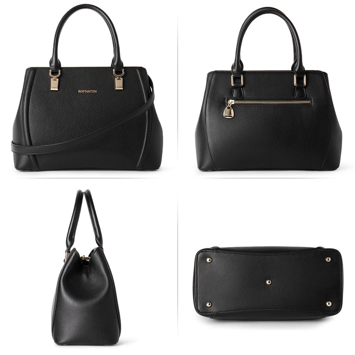 BOSTANTEN Women Leather Handbag Designer Top Handle Satchel Shoulder Bag Crossbody Purses - BOSTANTEN