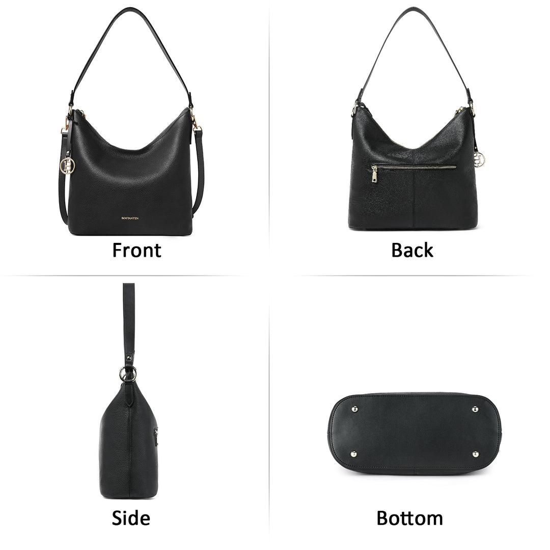 BOSTANTEN Leather Handbags for Women Soft Designer Shoulder Purses Ladies Fashion Crossbody Hobo Bags - BOSTANTEN