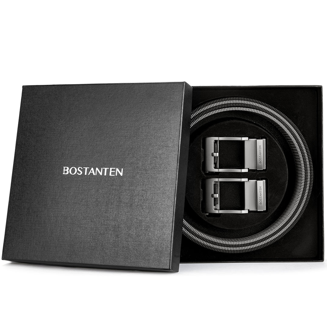 BOSTANTEN Men's Ratchet Dress Belts 2 Packs, Trim to Fit - BOSTANTEN