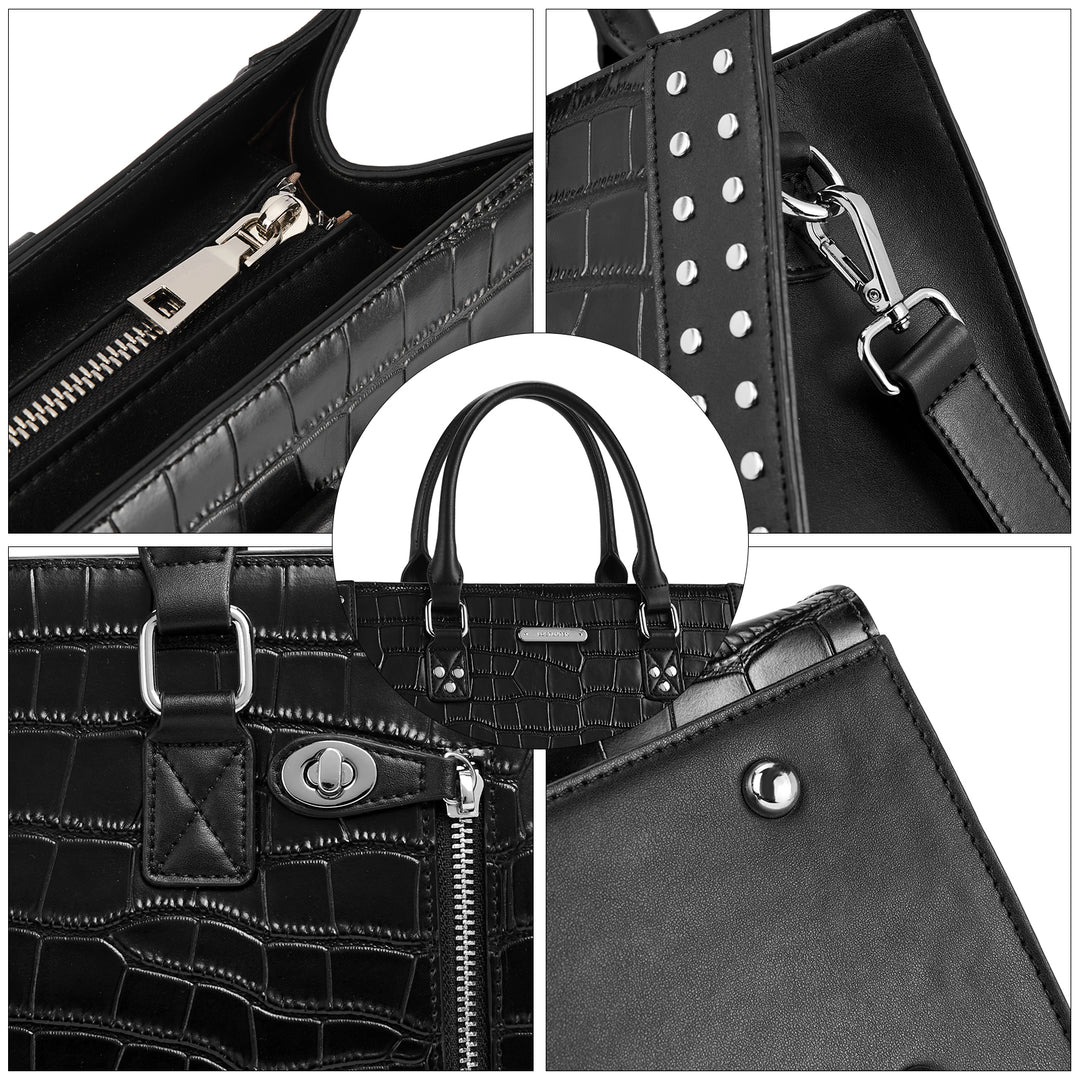BOSTANTEN Women Leather Top Handle Work Tote Fashion Designer Handbag - BOSTANTEN