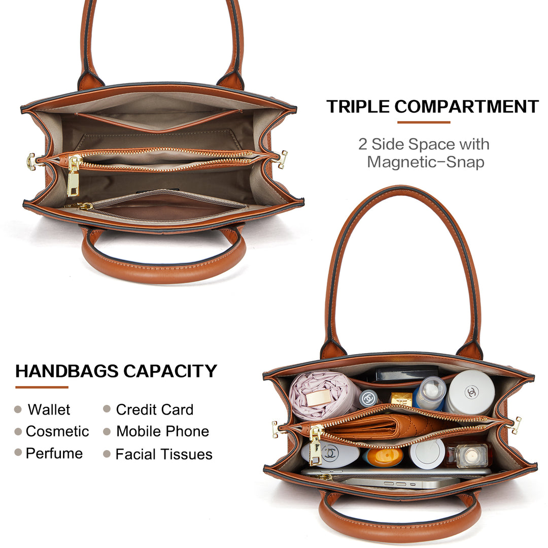 Machk Genuine Leather Tote Bag  — Handle Shoulder - BOSTANTEN