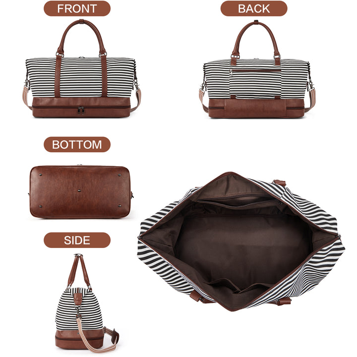 Zenobe Canvas Weekender Bag for Women