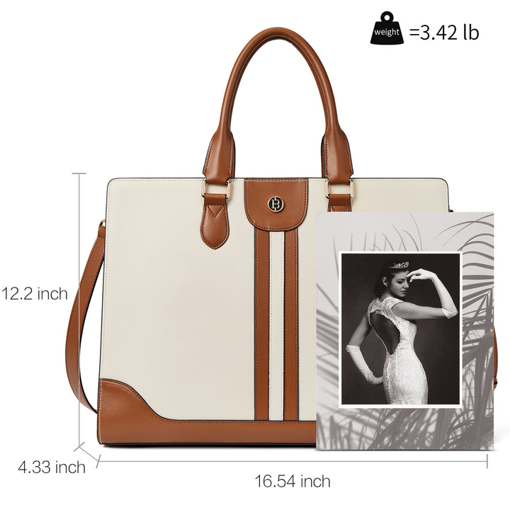 Stroud Vintage Leather Briefcase — Fashion Round - BOSTANTEN