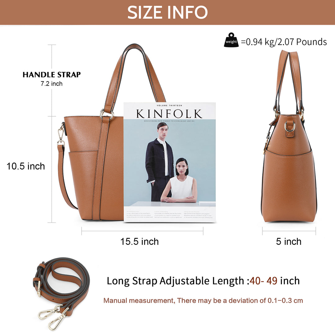 BOSTANTEN Women Leather Handbags Designer Purses Fashion Tote Shoulder Top Handle Bag for Work Daily - BOSTANTEN