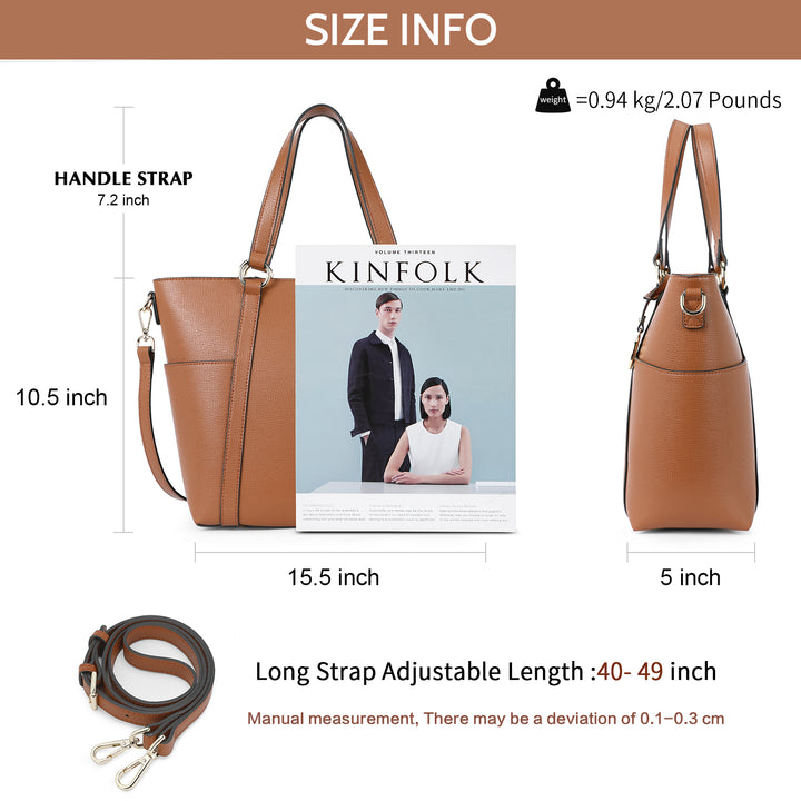 BOSTANTEN Women Leather Handbags Designer Purses Fashion Tote Shoulder Top Handle Bag for Work Daily - BOSTANTEN