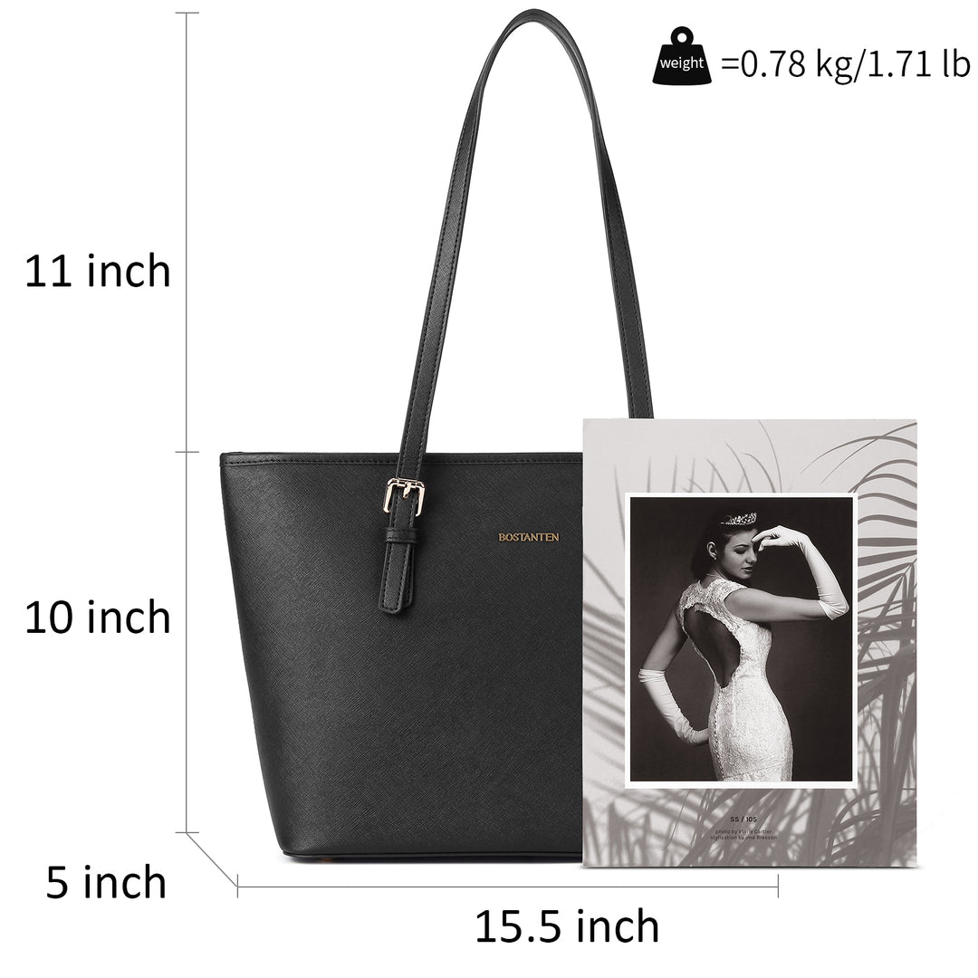 BOSTANTEN Women Handbag Genuine Leather Tote Bag Shoulder Purses - BOSTANTEN