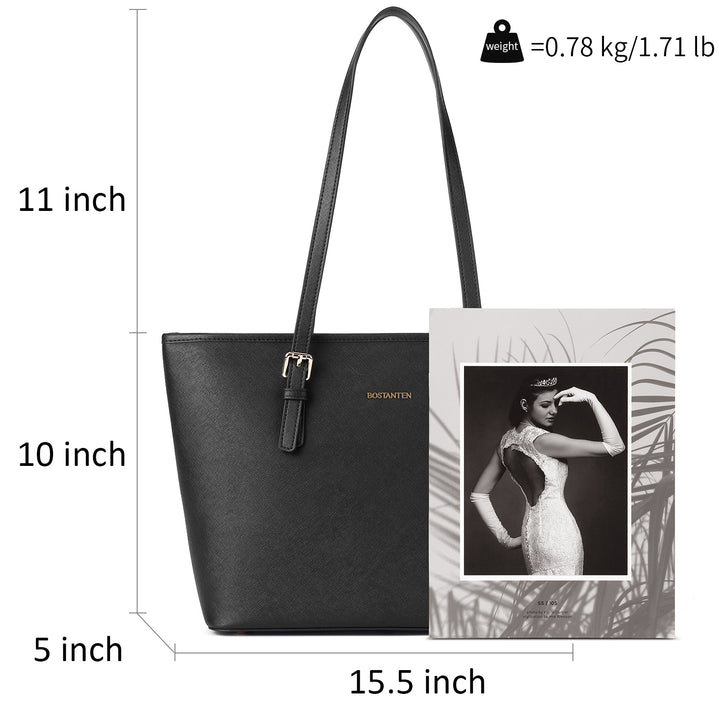 BOSTANTEN Women Handbag Genuine Leather Tote Bag Shoulder Purses - BOSTANTEN