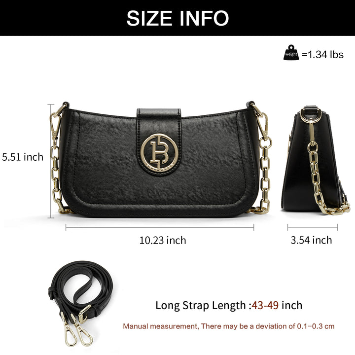 BOSTANTEN Crossbody Bags for Women Leather Shoulder Handbag Designer Bag Purse - BOSTANTEN