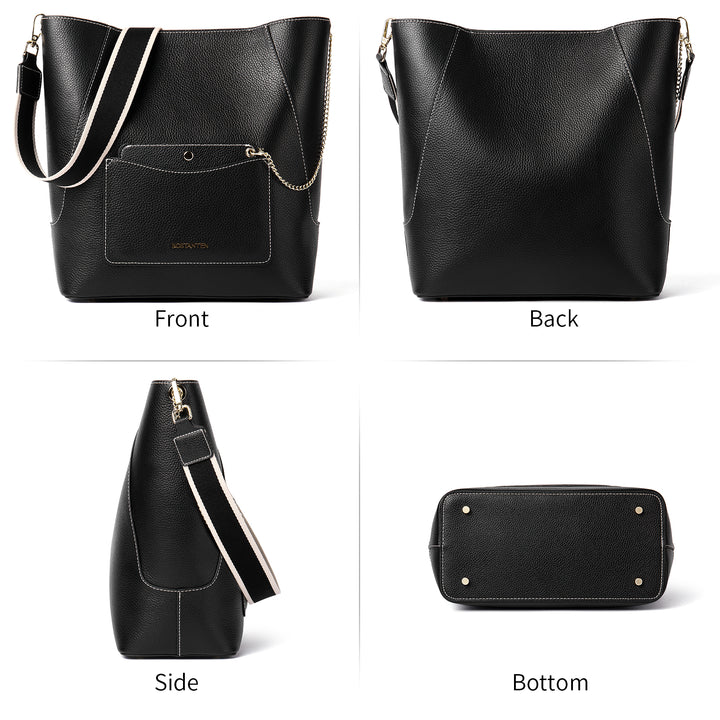 BOSTANTEN Women's Purses and Handbags Leather Designer Large Tote Purses Work Soft Crossbody Bucket Bags - BOSTANTEN