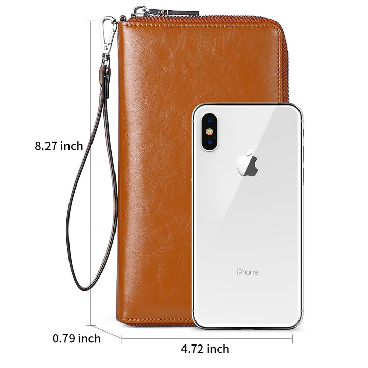 Rozenn Wallets with Wristlet Clutch