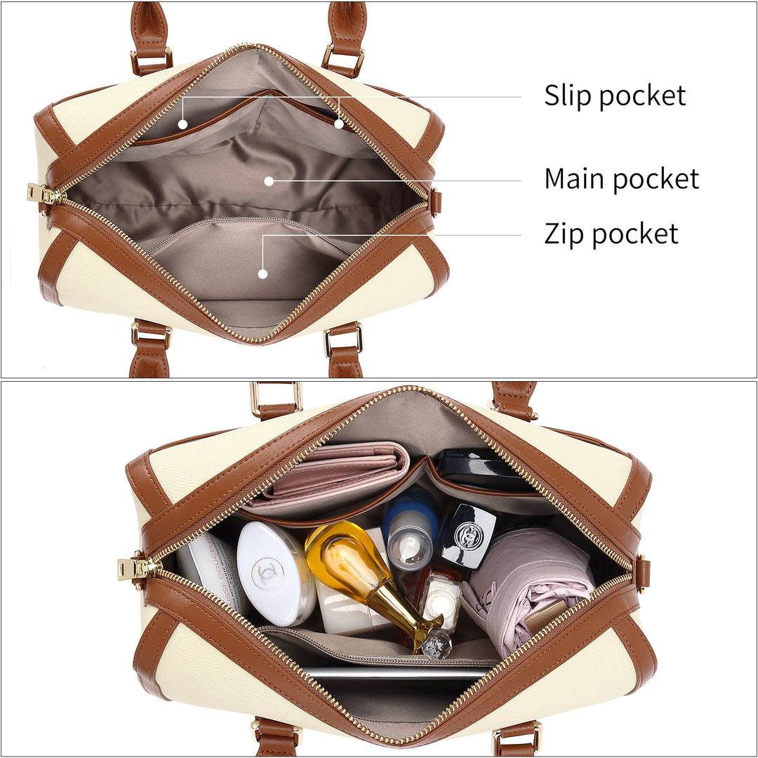 BOSTANTEN Womens Handbags Genuine Leather Designer Tote Bag Ladies Top Handle Bag Crossbody Satchel Purse - BOSTANTEN