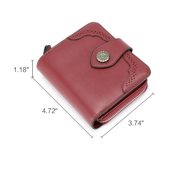 Rozenn  Full Grain Leather Money Clip Wallet —— Small Bifold - BOSTANTEN