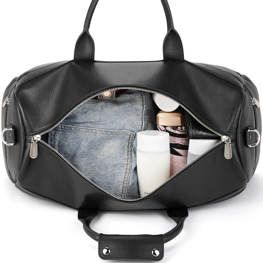 BOSTANTEN Genuine Leather Duffel Bag Travel Weekender Overnight Luggage Tote Duffle Bags for Men - BOSTANTEN