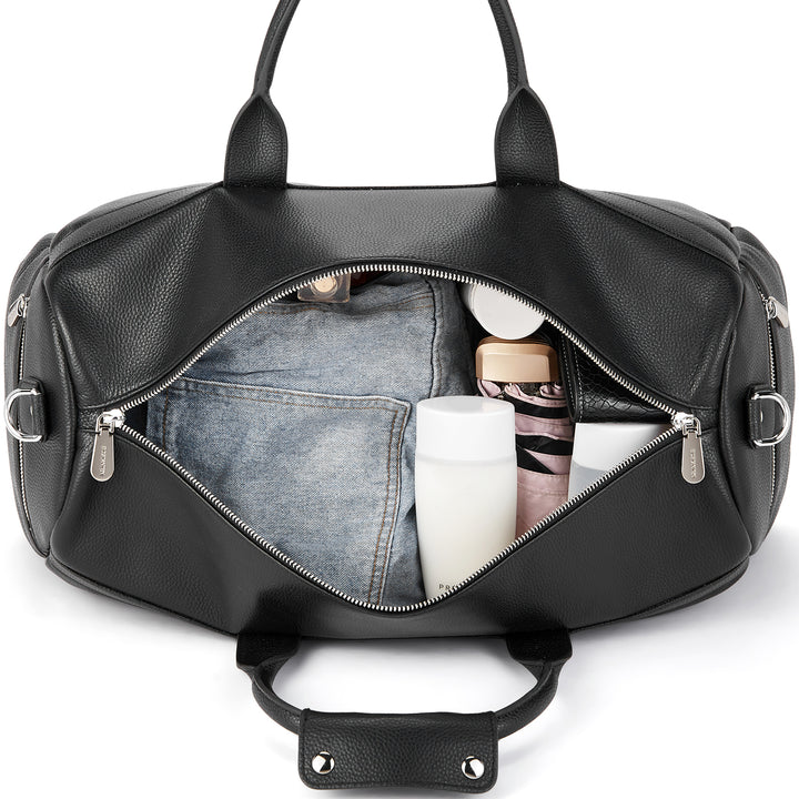 BOSTANTEN Genuine Leather Duffel Bag Travel Weekender Overnight Luggage Tote Duffle Bags for Men - BOSTANTEN