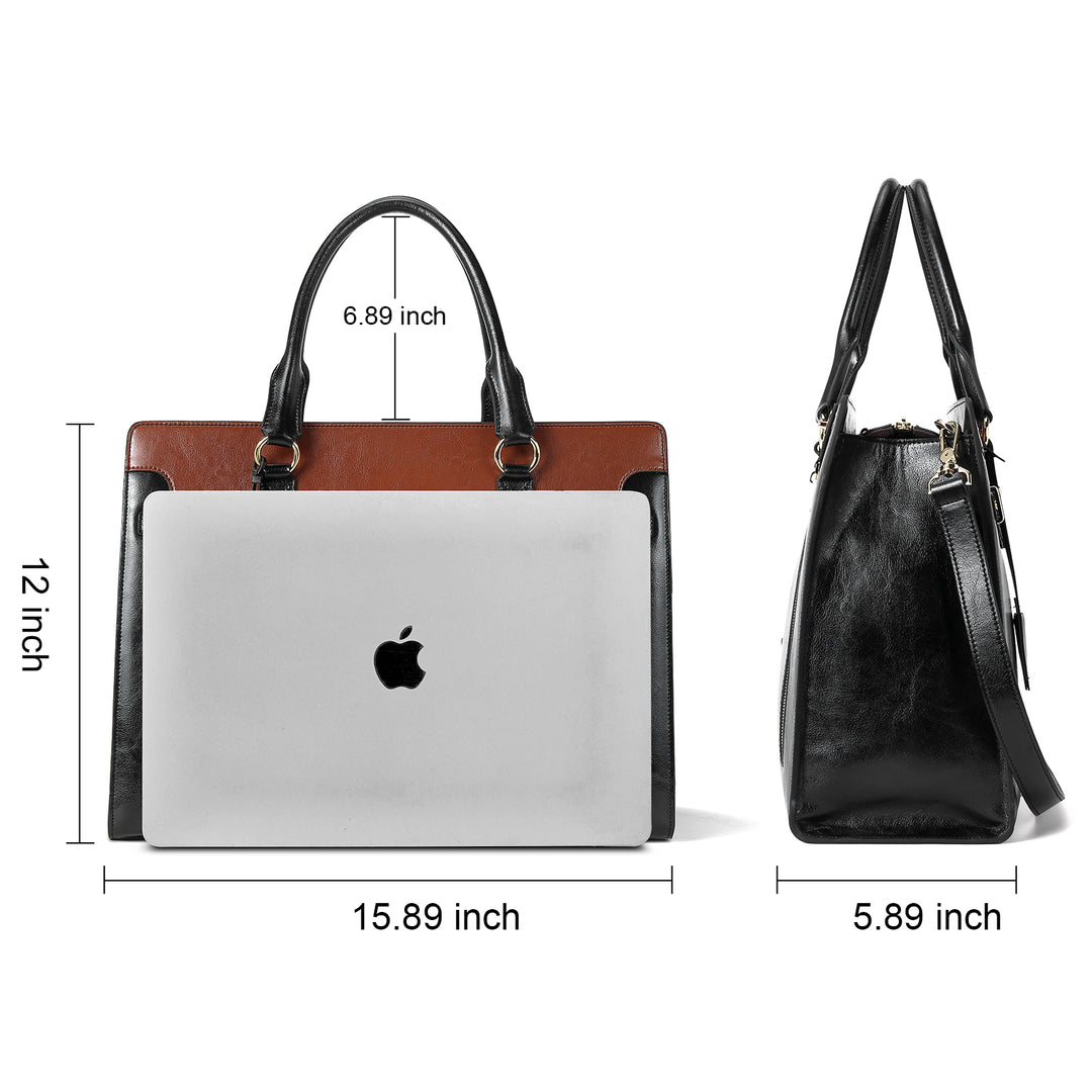 Machk Vintage Style Leather Briefcase — Fashion Everlasting - BOSTANTEN